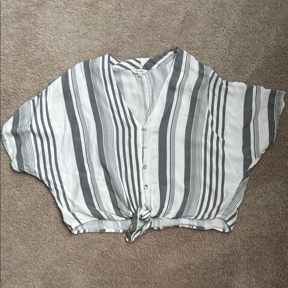 Striped Gray Women's Top